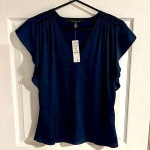 NWT Women’s V-Neck Top, WHBM, Size XXS, Blue
